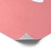 Whimsical Ballerina Pinguin mit rosa Blume Poster (Ecke)