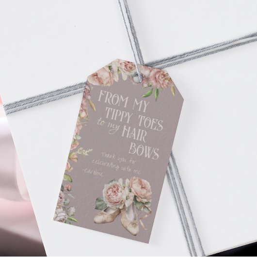 Whimsical Ballerina Tanz Geburtstag Geschenkanhänger