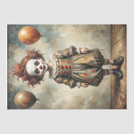 Whimsical Balloon Boy Decoupage Seidenpapier (Vorderseite)