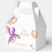 Whimsical Balloon Fairy Dragon Flasche Baby Dusche Geschenkschachtel (Rückseite)