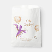 Whimsical Balloon Fairy Dragon Flasche Baby Dusche Geschenktütchen (Vorderseite)