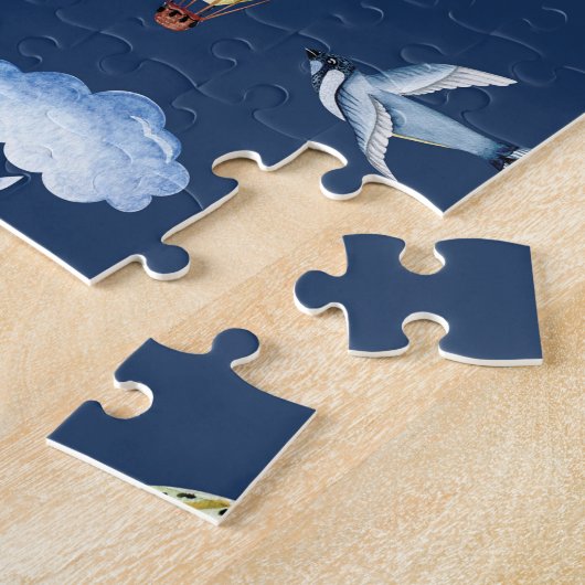 Whimsical Balloons: Watercolor Cloud Pattern Puzzle (Seite)