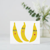 Whimsical Banana Trio Postkarte (Stehend Vorderseite)