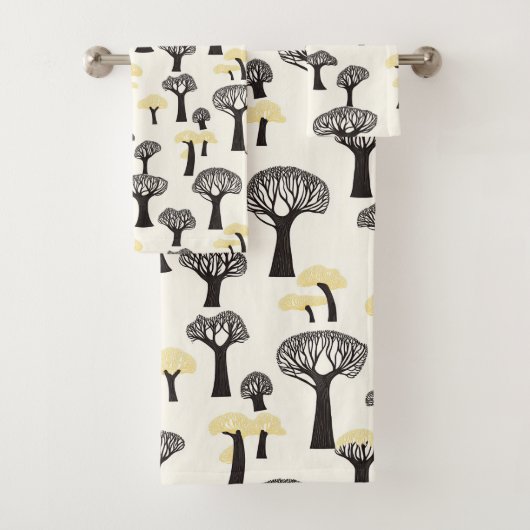 Whimsical Baobab Tree Muster Badhandtuch Set (Insitu)