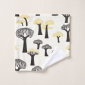 Whimsical Baobab Tree Muster Badhandtuch Set (Waschlappen)