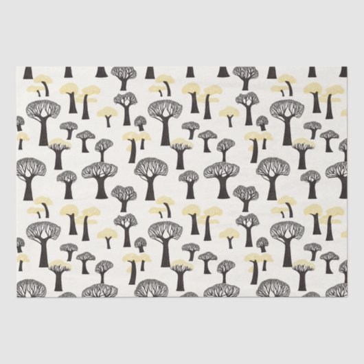 Whimsical Baobab Tree Muster Seidenpapier (Vorderseite)