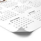 Whimsical Bär Reiten eines Fahrrads Mauerkalender Poster (Ecke)