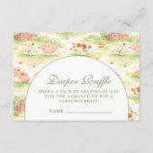Whimsical Barnyard Garden Diapper Raffle Begleitkarte (Vorderseite)
