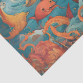 Whimsical Battleship AI-generiertes Design Seidenpapier (Detail)