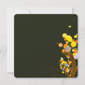 Whimsical Bäume Aquamarine Hochzeitsstimmung Foto  Save The Date (Rückseite)