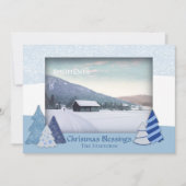 Whimsical Bäume Weihnachtsfotokarte Feiertagskarte (Vorderseite)