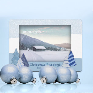 Whimsical Bäume Weihnachtsfotokarte Feiertagskarte