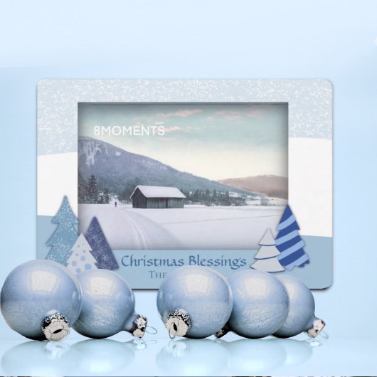 Whimsical Bäume Weihnachtsfotokarte Feiertagskarte