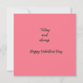 Whimsical Be My Valentine Benutzerdefinierter Name Karte (Rückseite)
