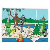 Whimsical Beach Animals Weihnachtsgeschenktasche Große Geschenktüte (Rückseite)