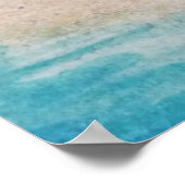 Whimsical Beach Babe Flamingo 2 Wasserfarbe 18x24 Poster (Ecke)