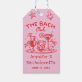 Whimsical Beach Cocktail Bachelorette Wochenende Geschenkanhänger (Vorderseite)