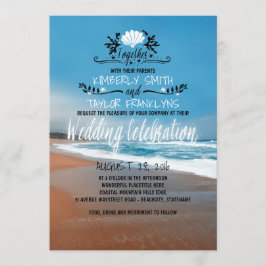 Whimsical Beach Hochzeit Einladung