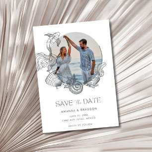 Whimsical Beach Hochzeit in Urlaubsort Save the Da Date