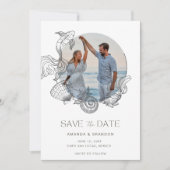 Whimsical Beach Hochzeit in Urlaubsort Save the Da Save The Date (Vorderseite)