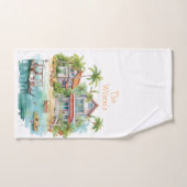 Whimsical Beach Houses Badhandtuch Set (Handtuch)