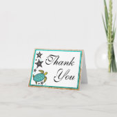 Whimsical Beach Wedding Danke Karte (Vorderseite)