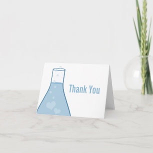 Whimsical Beaker Danke Karte, blau