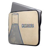 Whimsical Beaker Electronics Sleeve, blau Laptopschutzhülle (Vorderseite Links)