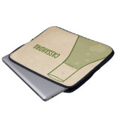 Whimsical Beaker Electronics Sleeve, grün Laptopschutzhülle (Vorne Knopf)