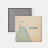 Whimsical Beaker Magnet, Aquamarin Magnet (Vorderseite/Rückseite)