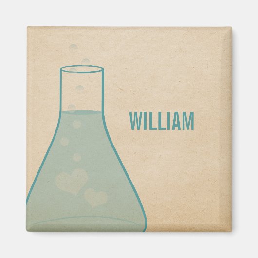 Whimsical Beaker Magnet, Aquamarin Magnet (Vorne)