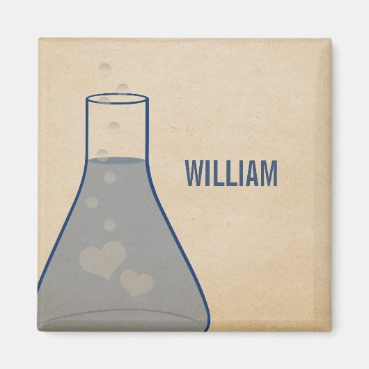 Whimsical Beaker Magnet, blau Magnet (Vorne)