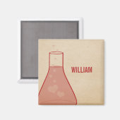 Whimsical Beaker Magnet, rot Magnet (Vorderseite/Rückseite)