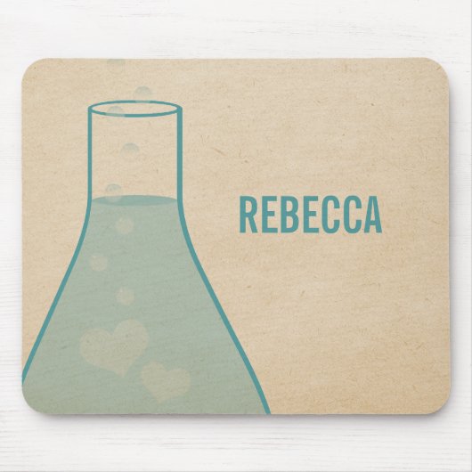 Whimsical Beaker Mousepad, Aquamarin Mousepad (Vorne)