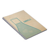 Whimsical Beaker Notebook, Aquamarin Notizblock (Rechte Seite)