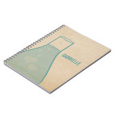Whimsical Beaker Notebook, Aquamarin Notizblock (Linke Seite)