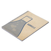 Whimsical Beaker Notebook, blau Notizblock (Linke Seite)