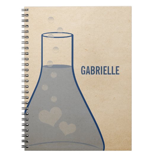 Whimsical Beaker Notebook, blau Notizblock (Vorderseite)