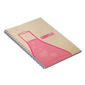 Whimsical Beaker Notebook, rosa Notizblock (Rechte Seite)