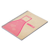 Whimsical Beaker Notebook, rosa Notizblock (Linke Seite)