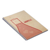 Whimsical Beaker Notebook, rot Notizblock (Rechte Seite)
