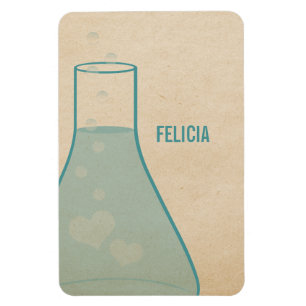 Whimsical Beaker Premium Magnet, Aquamarin Magnet
