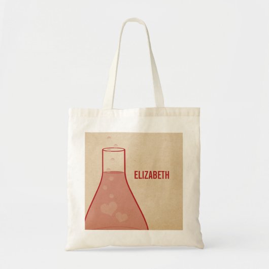 Whimsical Beaker Tote Bag, rot Tragetasche (Vorne)