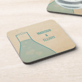 Whimsical Beaker Untersetzer Set, Aquamarin (Linke Seite)