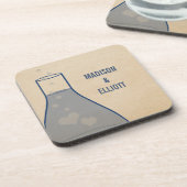 Whimsical Beaker Untersetzer Set, blau (Linke Seite)