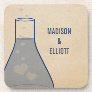 Whimsical Beaker Untersetzer Set, blau