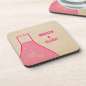 Whimsical Beaker Untersetzer Set, rosa (Linke Seite)