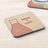 Whimsical Beaker Untersetzer Set, rot (Linke Seite)