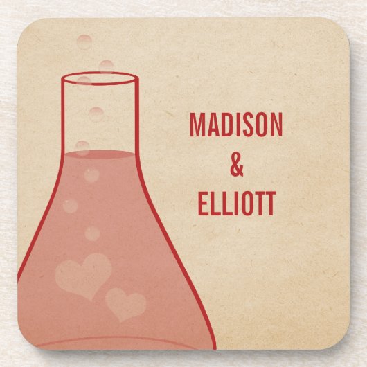 Whimsical Beaker Untersetzer Set, rot (Vorderseite)