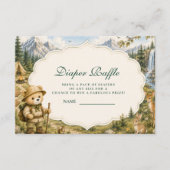 Whimsical Bear Camping Windel-Raffel Begleitkarte (Vorderseite)